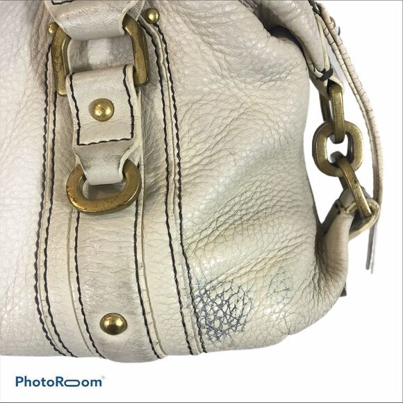 Kenneth Cole Off White Leather Shoulder Bag - Picture 6 of 11
